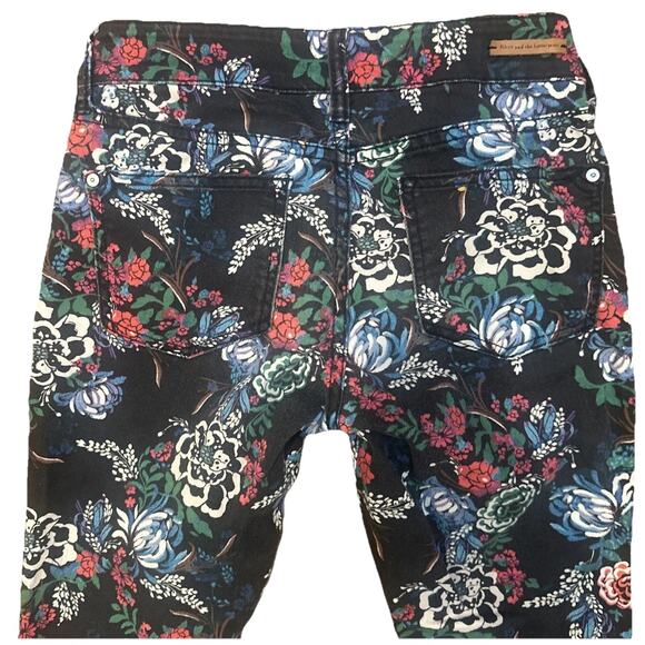 Pilcro And The Letter Press Jeans Womens 25 Floral Print Mid Rise Skinny - Picture 7 of 8
